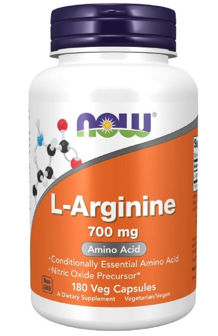 now L-Arginine - 700 mg - 180 Vegetarian Capsules - Image 1